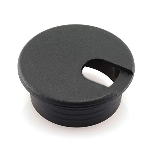 Hj Garden 8Pcs 1-1/2 Inch Desk Wire Cord Cable Grommets Hole Cover For Office Pc Desk Cable Cord Organizer Plastic Cover Black #TOP5