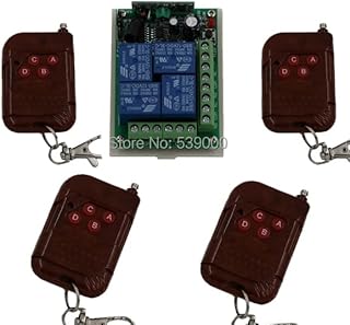 DC 12V 4 CH 4CH RF Wireless Remote Control Switch teleswitch System,Transmitter Receiver 315/433MHZ