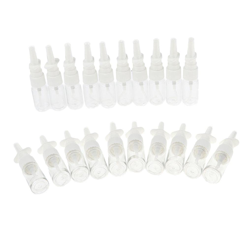 JAZZY PEARLS 20 Pieces Empty Refillable Nasal Spray Bottles Fine Mist Nose Vials 10ml-image-25