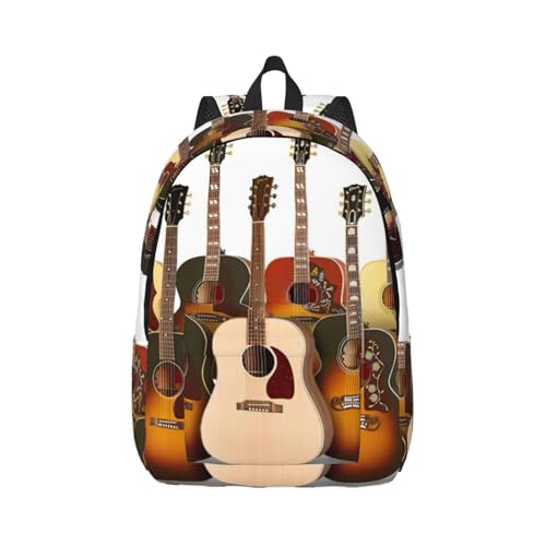 Mochila de viaje casual para adultos EdWal estampado guitarra mochila mujer práctica