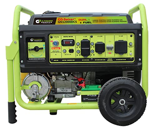 Green-Power America 12000 Watt Dual Fuel Portable Generator,Gas or Propane Powered,Recoil Start...