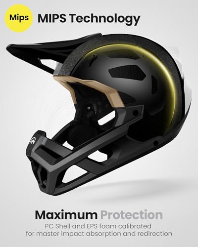 image for OutdoorMaster MIPS Full Face Mountain Bike Helmet for Men & Women - Tw