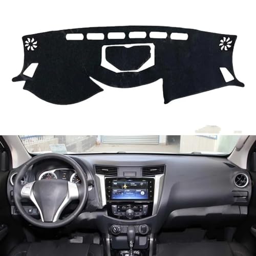 Alfombrilla para salpicadero Nissan Navara D23 acabado premium con borde negro premium 4