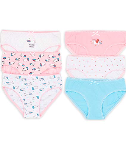 Channo Niña Braguitas de algodón con Dibujos Originales, Suaves y Cómodas - Pack de 6,...