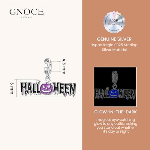 Image of GNOCE Halloween Charm Bracelet Fit Pandora Beads for Women Gift