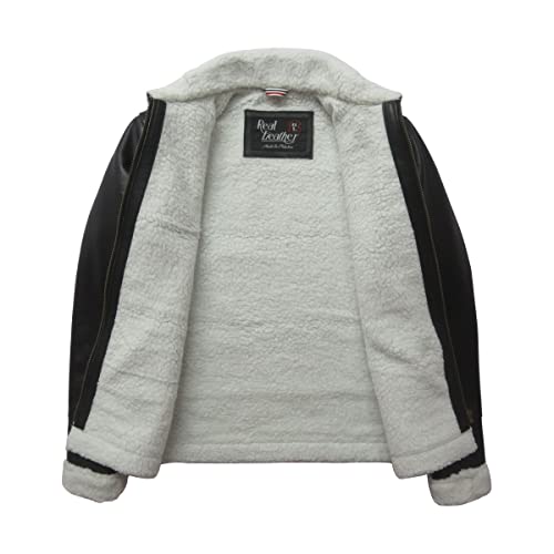 Black Jacket For Boys - Stylish White Fur Kids Leather Jacket3