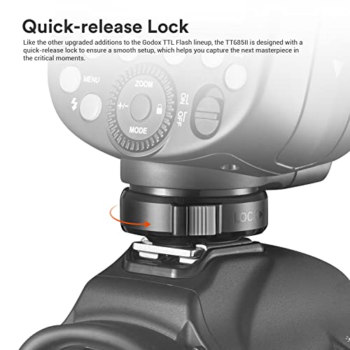 Godox TT685II-N TT685NII Speedlite TTL Caméra Flash 2.4G HSS Haute Vitesse 1/8000s GN60 Compatible pour Nikon D7100 D7000 D5200 D5100 D5000 D3200 Z6 Z7 (Godox TT685II-N) - Image 5