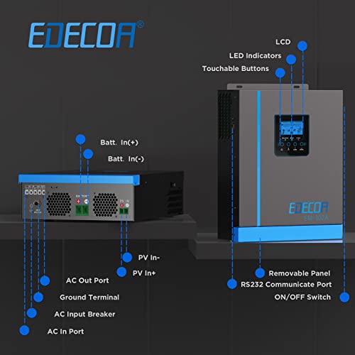 EDECOA 3000w Inverter ibrido da 24v a 220v 230v