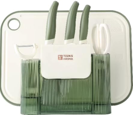 Kitchen Knife Set, 7-Pieces Sharp Knife Set for Kitchen, Non-stick Non-slip Stainless Steel Chef Knife Set with Universal Knife Block Suitable for Home Restaurant