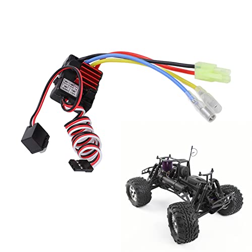 RC 25A Brushed ESC for 1/18 1/24 RC Cars Electric RVs Trucks with 1A/6V BEC Multiple Functions Integrated
