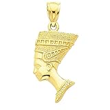 Metall: 14 K Gelbgold CKL International 14 K Gelb Gold Ägyptische Nofretete 3D Charm Anhänger