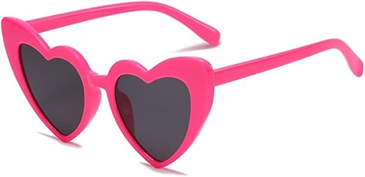 Heart Shaped Sunglasses for Women Cat Eye Mod Style Retro Glasses