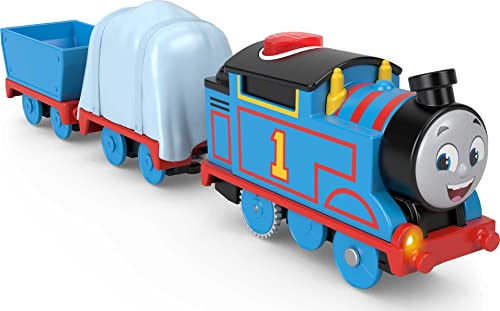 Thomas & Friends Motorized Toy Train Talking Thomas Engine with Sounds & Phrases Plus Cargo for Preschool Kids Ages 3+ Years