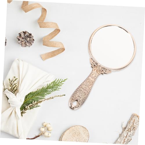 Miroir de maquillage oval avec poignée sculptée ergonomique - 8