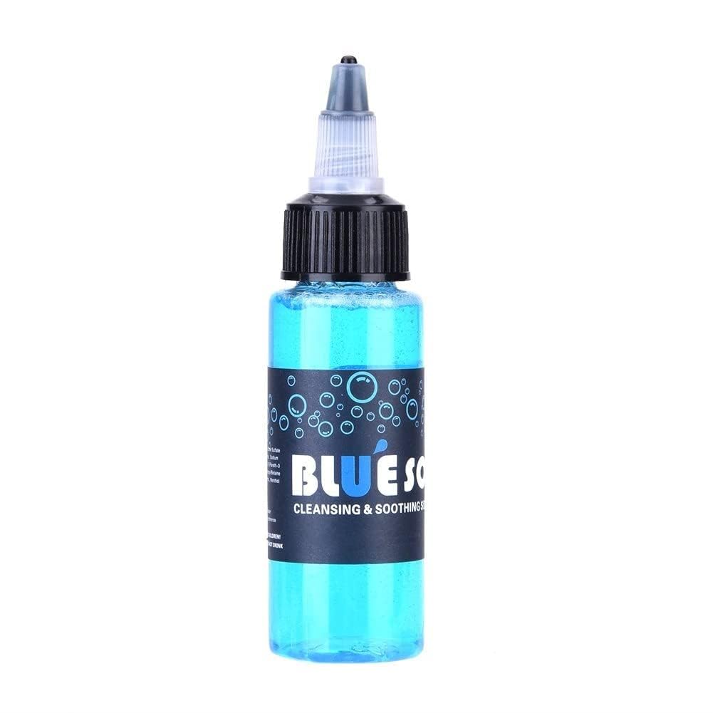 SHIELD PLUS Tattoo Blue Soap Cleansing Soothing Solution 1oz Bottle