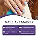 12 Color Nail Art Markers, 3D Quick Drying 0.5MM Nail Polish Pen,DIY Nail Beauty Decoration Nail tools,Nail art Mark Graffiti Pen,Nail Art Painted Pen Kit (1 set)