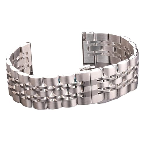 Bracelet de montre en acier 20mm 22mm argenté doré pour homme et femme