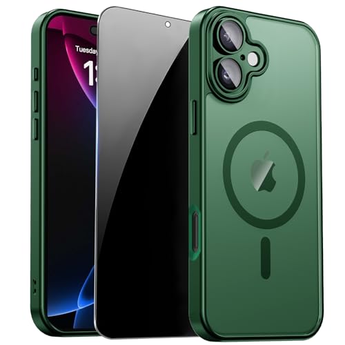 Image of for iPhone 17 Case with Privacy Screen Protector, Green