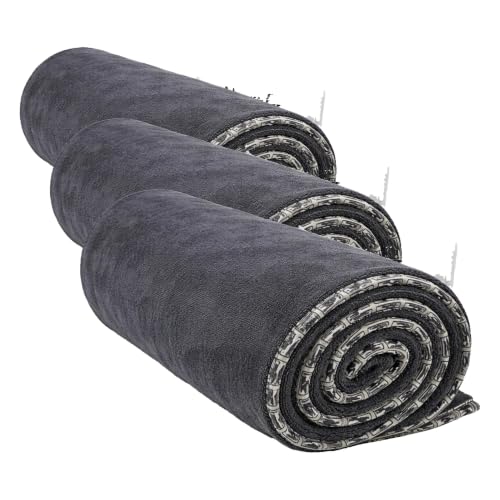 Image of Dog Drying Towel for Dogs - Extra Large 24 inch x 35 inch Microfiber Dog Bath Towel, 1200 GSM Twisted Loop, Ultra Absorbent, Edgeless, Quick Dry for Bath, Beach & Travel, Gray (Pack of 3)