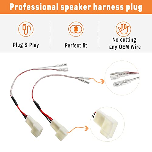 Nuith Car Tweeter Speaker Wiring Harness Connector Adapter Replacement For Toyota Corolla/Camry 2012-2020, Rav4 2015-2019, Subaru Forester/Impreza 2012-2020 Replace Front Centre Dash Speaker Wire Plug #TOP3