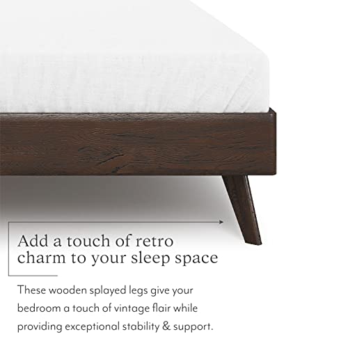 Dg Casa Solomon Mid Century Modern Queen Size Bed Frame – Gray Fabric Upholstered Wooden Platform Bed Frame With Wooden Slats – No Box Spring Needed – Square Blind Tufted Headboard For Queen Bed #TOP6