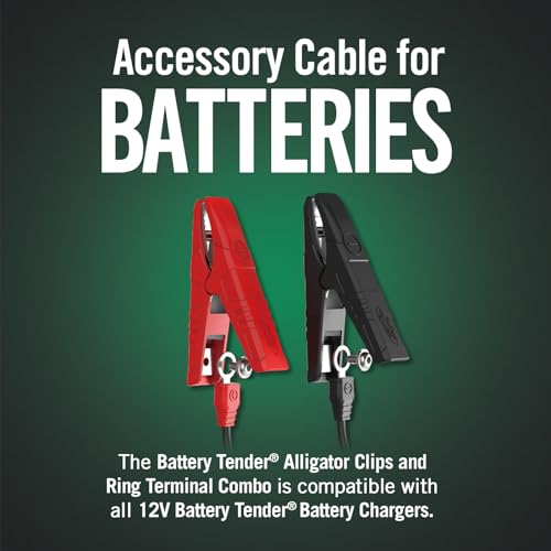 Battery Tender Alligator Clip and Ring Terminal 20 Inch Battery Charger Accessory Combo Cable - 081-0180