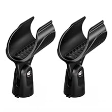 Generic WA371 Microphone Clip Holder Clamp for Shure SLXD24/SM58 Wireless Microphone Handheld Transmitters, 2 Pack Compatible with BLX SLX PGX Wireless Microphone