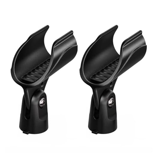 Genérico WA371 Pinza de micrófono para un transmisor de mano Shure QLX-D, ULX, ULX-D, SLX, BLX4R QLXD4, SLX4, BLX4R, BLX24R, 2 Piezas