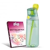 AIR UP® water bottle Click Turtle Green original starter set with pods in 5 flavors | 600ml drinking bottle with sugar-free flavoring | dishwasher-safe, BPA-free
