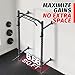 GAOMON Commercial Wall Mounted Squat Rack, Heavy Duty Carbon Steel Home Gym Equipment with Multi-Grip Pull Up Bar, j-Cups & Landmine Attachment for Home and Garage Gym, Black