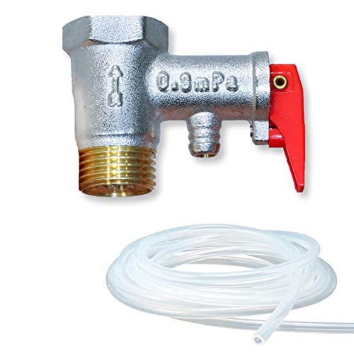 GOLDMAN SERVICE Válvula de Seguridad para Termo Eléctrico. Llave de Alivio de Presión (0,9 mPa)...