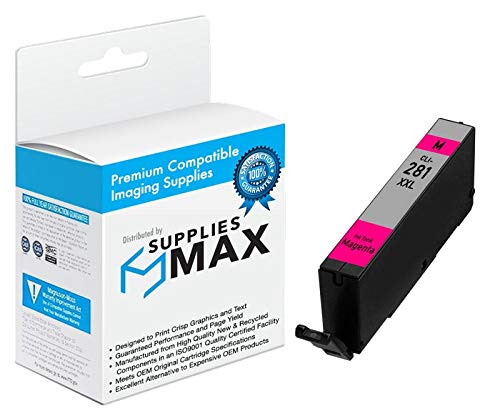SuppliesMAX Compatible Replacement for Canon PIXMA TR-7520/8520/TS-6120/8120/9120/9521 Magenta Super High Yield Inkjet (11.7ML) (CLI-281XXLM) (1981C001) -  SPB-CNM1981C001-C