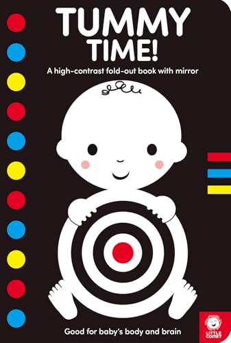 Image of Tummy Time!: A high-contrast fold-out book with mirror for babies