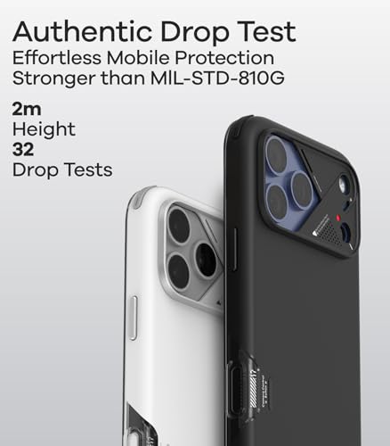 Image of Aulumu A17 Shockproof Case for iPhone 17 Pro | with Camera Control | CoolHyper | Aluminum Alloy Camera Frame | Multi-Layer Composite Protection - Black