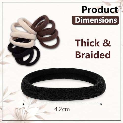 Image of GLUN Hair Rubber, Dark Colours Headband Hair Accessories, Women Hair Bands for Girls Headwear Don't Hurt Hair Bands 100 Pieces Pack
