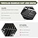 Propane Gas Griddle Charcoal Grill Combo Flat Top Griddle W/Dual Lids & 2 Side Shelves Dual Fuel BBQ Grill for Outdoor Barbecue