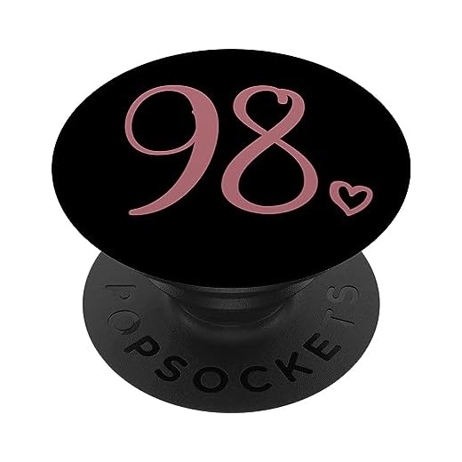 Número 98 Noventa y Ocho, Para Mujeres 98 Años 98 Cumpleaños PopSockets PopGrip Intercambiable