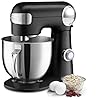Cuisinart Stand Mixer, 12 Speed, 5.5 Quart Stainless Steel Bowl, Chefs Whisk, Mixing Paddle, Dough Hook, Splash Guard w/ Pour Spout, Onyx, SM-50BK, Manual