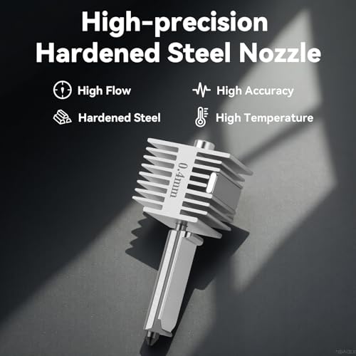 Upgrade A1/A1 Mini Quick-Swap Hotend 0.4mm Gehärteter Stahl Düse Fast Speed&High Temp Integrierte Struktur mit Silikonabdeckung Compatible with Bambu Lab A1/A1 Mini 3D Drucker