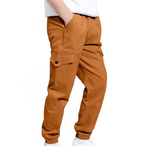 Boys 2Pack Cargo Pants 2025 Elastic Waist Casual Jogger Pants Kids Streetwear Loose Fit Fall Outdoor Hiking Joggers4