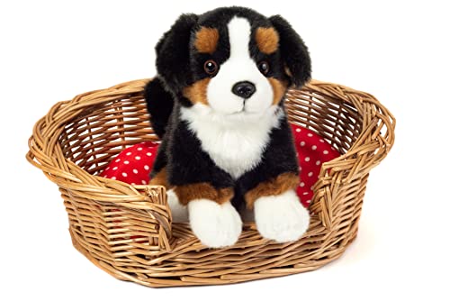 Teddy Hermann 91972 Berner Sennenhund sitzend 21 cm, Kuscheltier mit idealem Recyclinganteil (Füllmaterial)