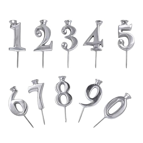 Stainless Steel Reusable Candlestick – Number Candle Holders | Number Cake Candles Holder | Numbers Candle Holders for Kids Adults Boys Girls Men Women Cake Birthday Party Celebration Wedding Day