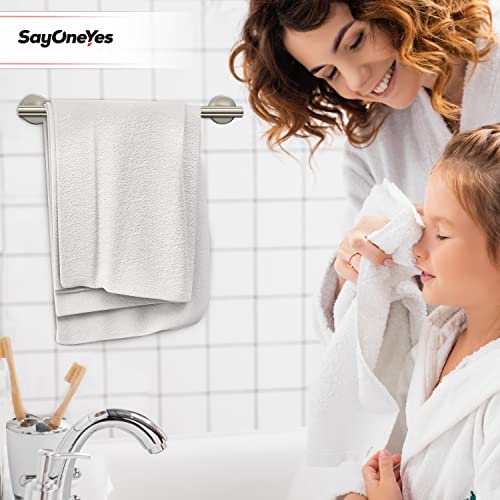 Sayoneyes 16 Inch Brushed Nickel Towel Bar – Premium Grade Sus304 Stainless Steel Towel Holder Wall Mounted – Single Layer Towel Racks For Bathroom, Kitchen, Bedroom #TOP5