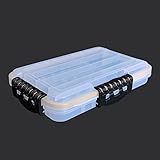 Transparent Airtight Fishing Tackle Box 3600/3700 Tackle Trays With Removable Dividers Waterproof Sunscreen Lure Box for Freshwater Saltwater Tackle Storage Tackle Box Organizer Ruisheng AT(3600×1)