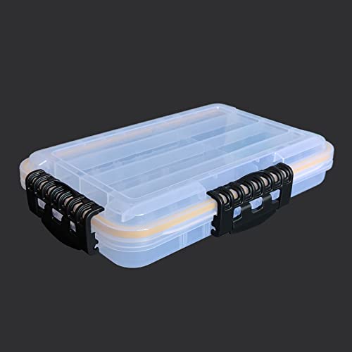 Transparent Airtight Fishing Tackle Box 3600/3700 Tackle Trays With Removable Dividers Waterproof Sunscreen Lure Box for Freshwater Saltwater Tackle Storage Tackle Box Organizer Ruisheng AT(3600×1)