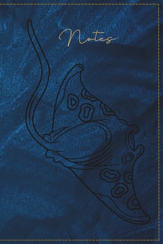 Notizbuch mit Punktraster - Rochen Design: 130 Seiten inspiriert vom Ozean für Gedanken, Planung & Kreativität