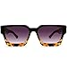 GFUIARA Trendy Square Sunglasses for Men Women Fashion Thick Rectangle Sun Glasses UV Protection Shades Designer Style