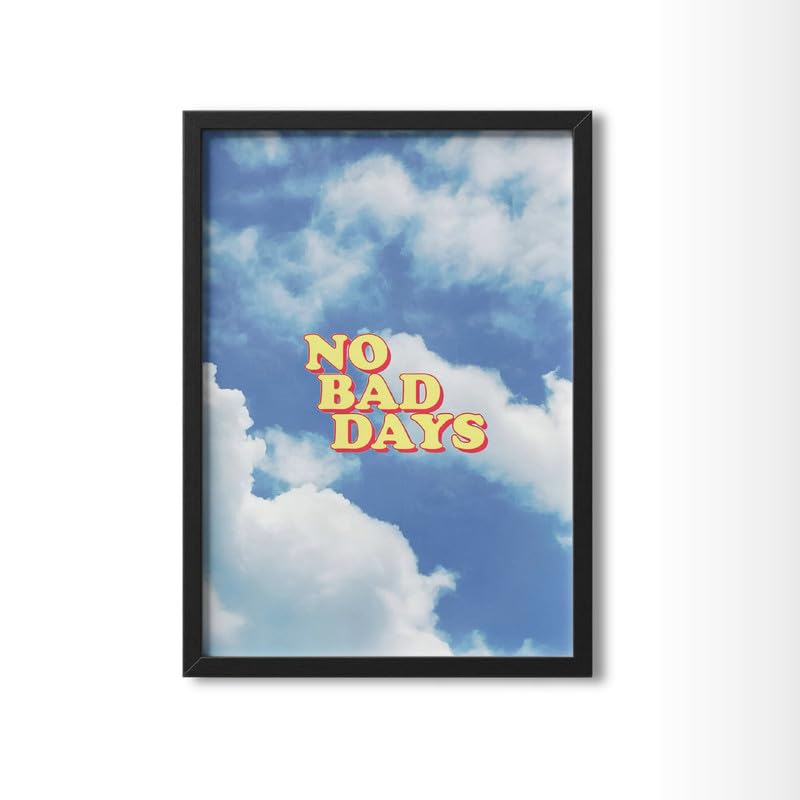 Image of Wall Framed Posters | 8x12 inch size | Motivational Quotes Posters |Inspirational inchNo Bad Days inch Photo Frame - Motivational Wall Decor for Home, Office, or Bedroom