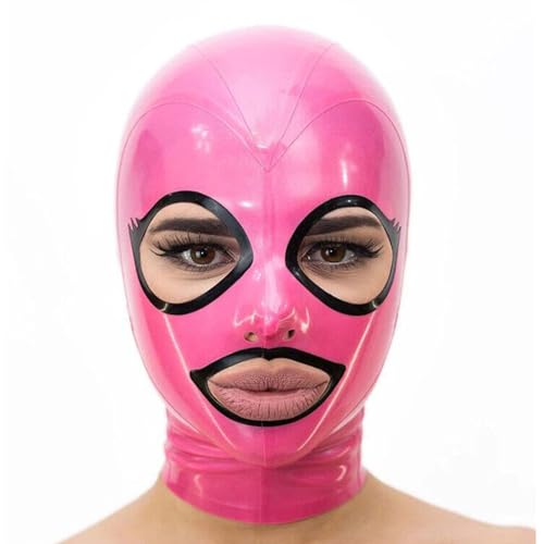Capucha de goma para cosplay con boca abierta y cremallera trasera ajustable 2