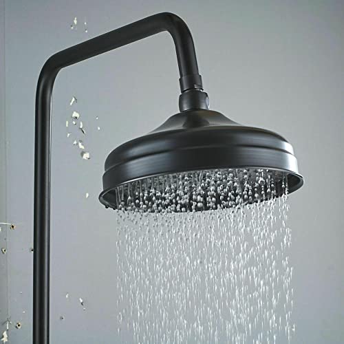 Robinet de douche pommeau 8" douchette à main bronze mélangeur bain - 8